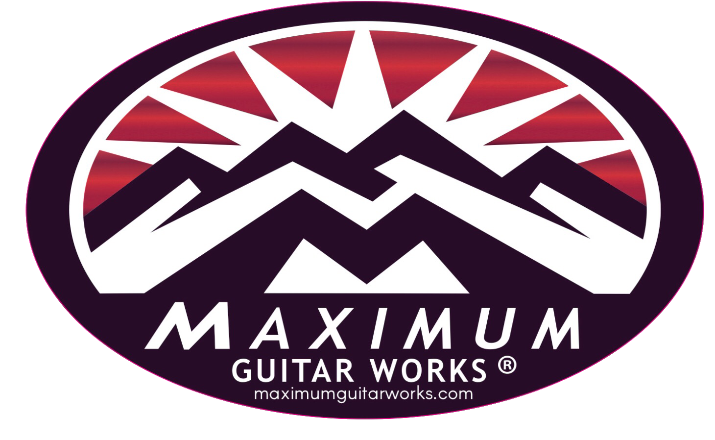 the maximum guitar works logo